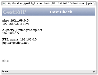 IP address management - IP address check