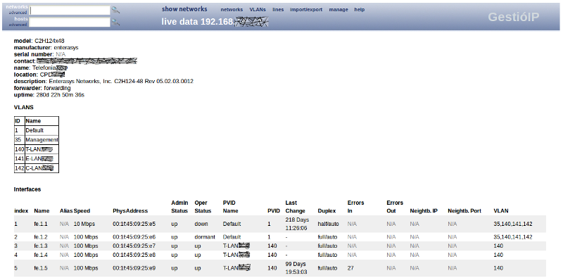 IP address management - Fetch Live Data