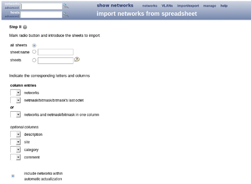 spreadsheet import formular