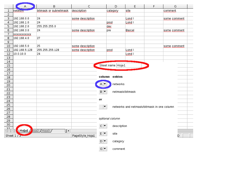 migration von spreadsheet 