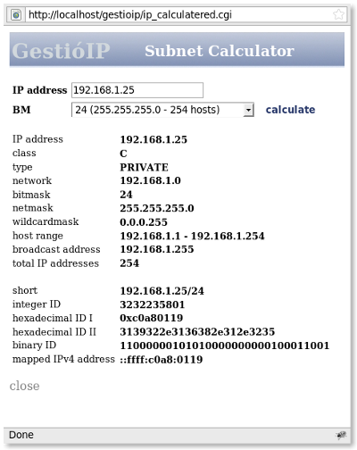 IP address management - subnet calculator